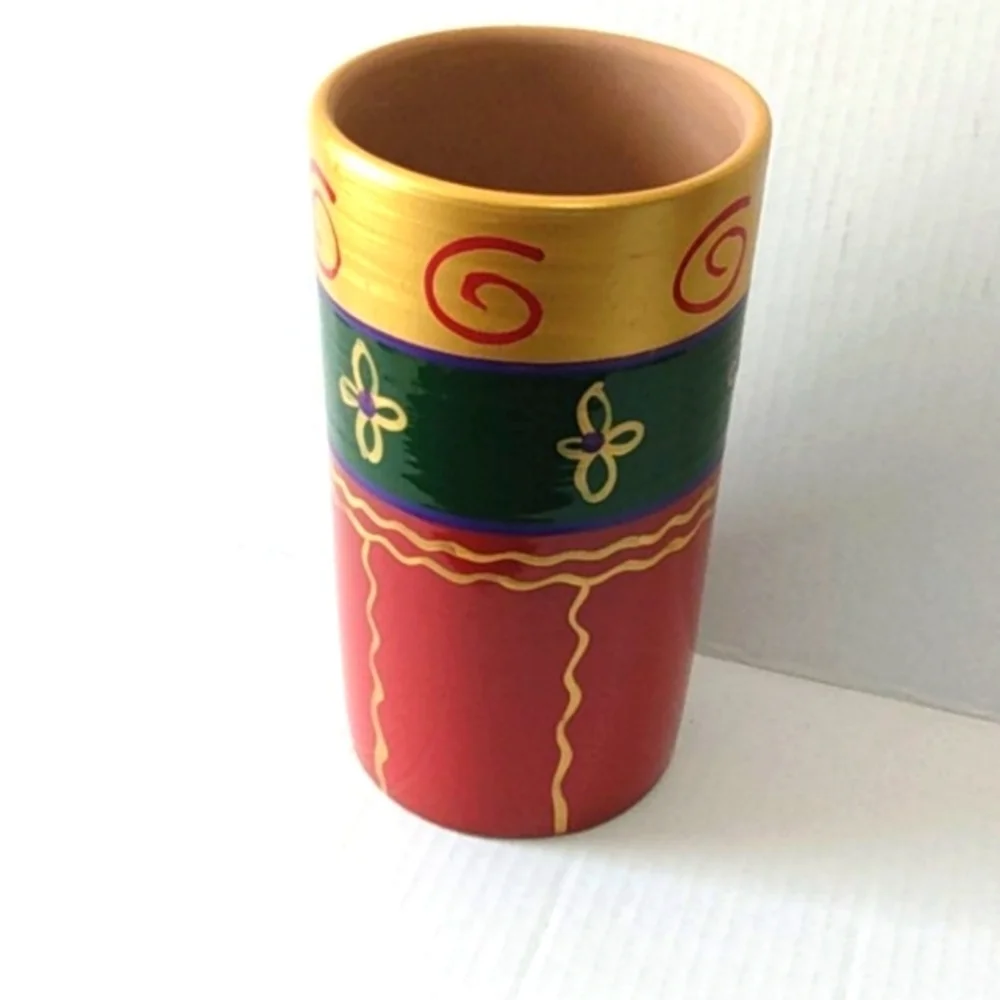 PIER 1 ITALIAN HAND PAINTED VASE NWT